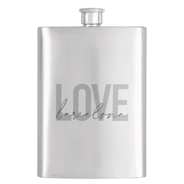 Flasque Design simple, urbain, moderne, cool Love Barcelon (devant)