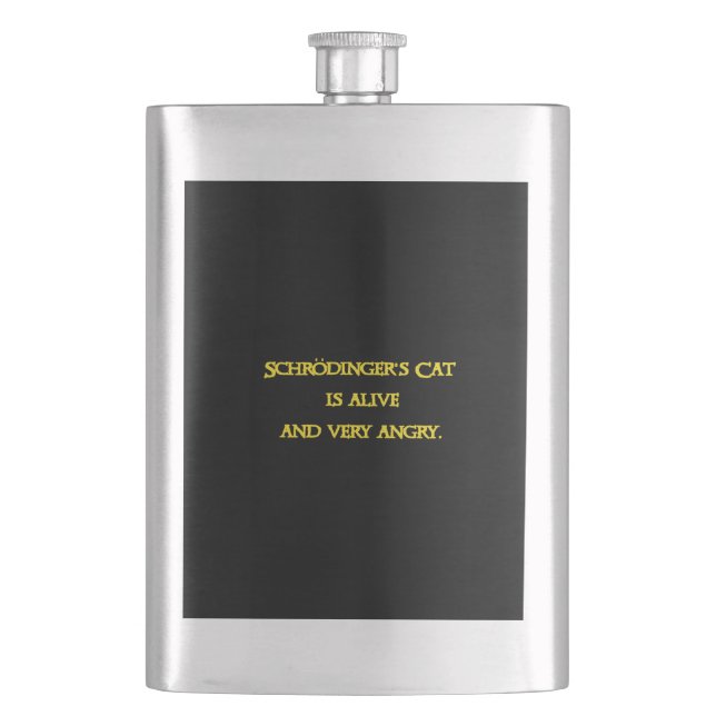 Flasque Dilemme Quantique Drôle - Le Chat de Schrödinger e (devant)
