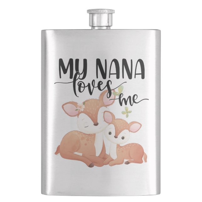 Flasque Doe et Fawn My Nana m'aime (devant)