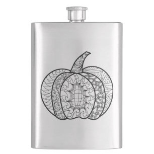 Flasque Doodles d'Halloween boho mandala citrouilles Autom