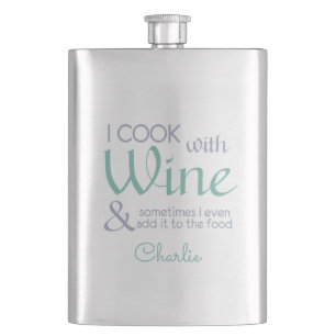 Flasque Dossier de nom personnalisé de la citation à vin