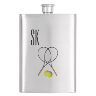 Flasque Double Monogramme de tennis