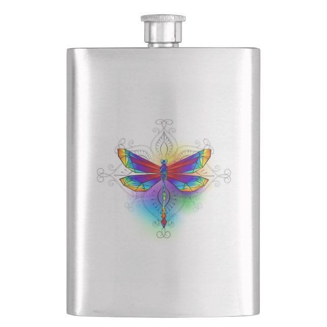 Flasque Dragonfly en arc-en-ciel (devant)