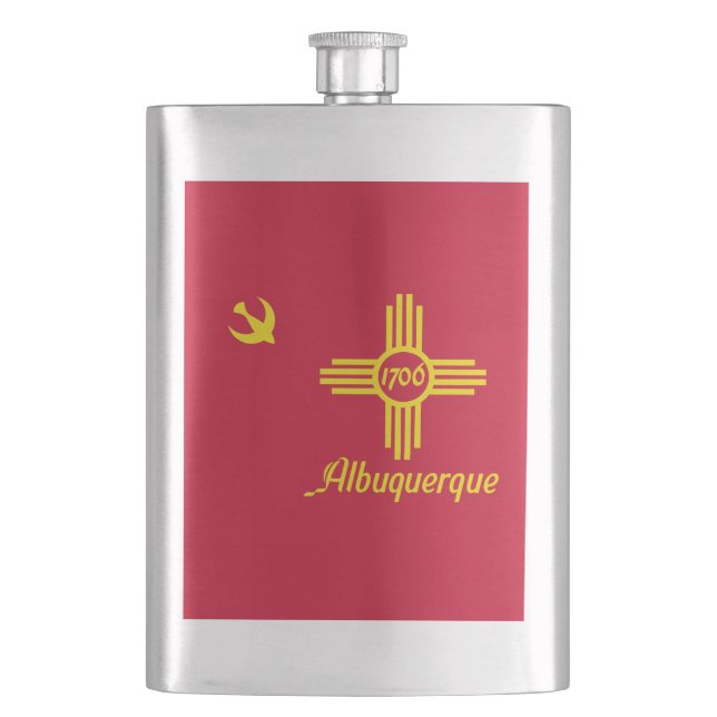 Flasque Drapeau d'Albuquerque, Nouveau-Mexique (devant)