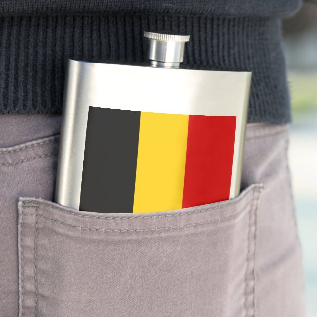 Flasque Drapeau de Belgique (En situation)
