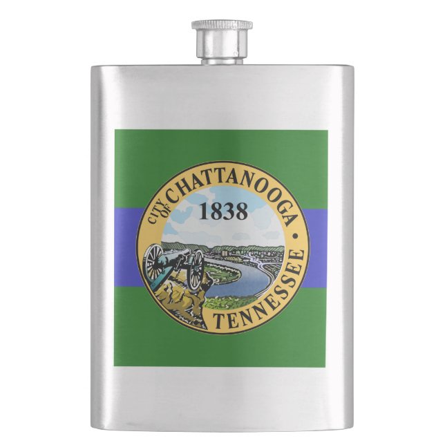 Flasque Drapeau de Chattanooga, Tennessee Flask (devant)