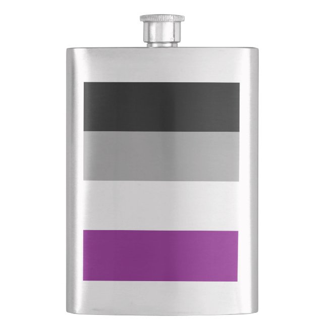 Flasque Drapeau de fierté asexué LGBTQ (devant)