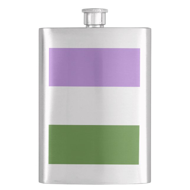 Flasque Drapeau de fierté genderqueer (devant)