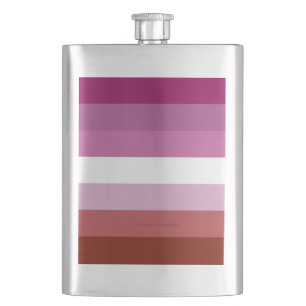 Flasque Drapeau de fierté lesbienne de SlipperyJoe féminin