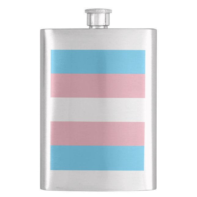 Flasque Drapeau de fierté transgenre (devant)