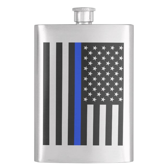 Flasque Drapeau de la police Thin Blue Line (devant)