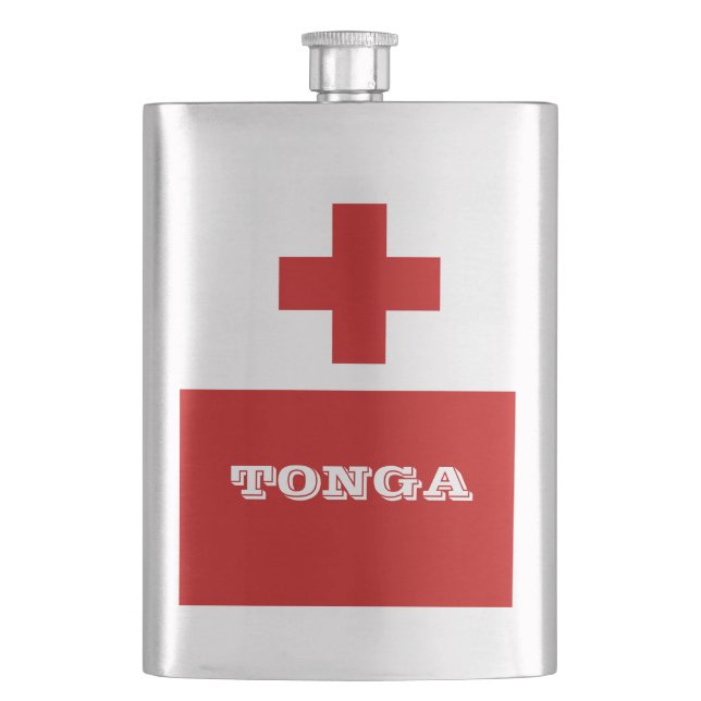 Flasque Drapeau de l'île des Tonga (devant)