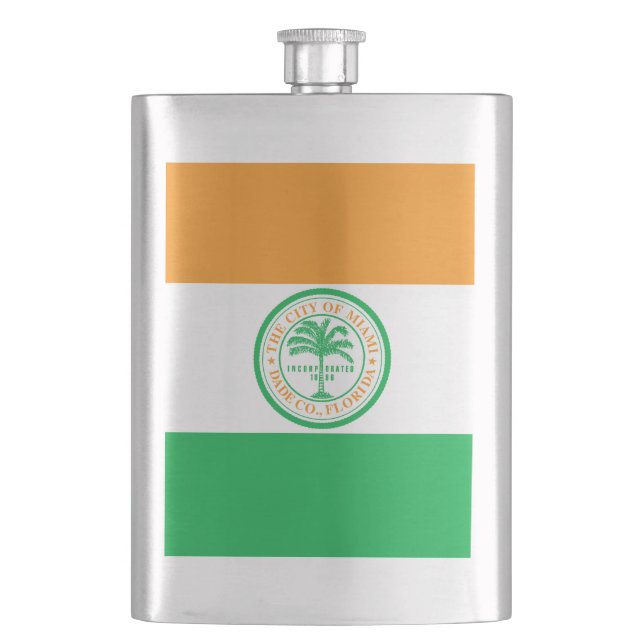 Flasque Drapeau de Miami, Floride Hip Flask (devant)