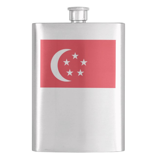 Flasque Drapeau de Singapour (devant)