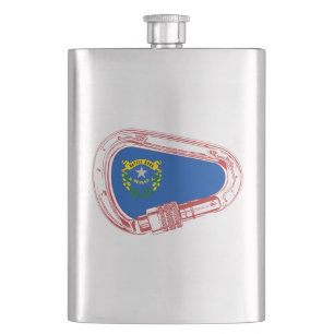Flasque Drapeau du Nevada Escalade carabiner