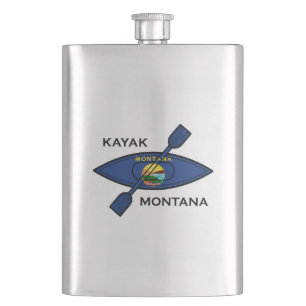 Flasque Drapeau Kayak Montana