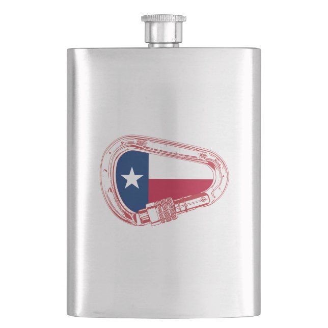 Flasque Drapeau Texas Escalade carabiner (devant)