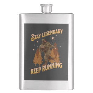 Flasque Drôle de motivation de course de Bigfoot