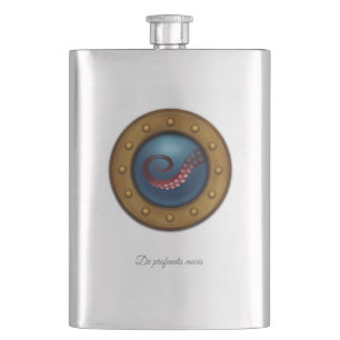Flasque "Du fond de la mer" Navire Porthole Octopus