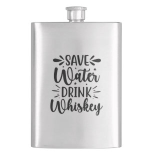 Flasque Économisez l'eau, buvez du Whisky