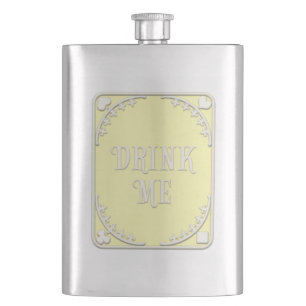 Flasque Emblème Jaune du Tea Party de "Drink Me" Wonderla