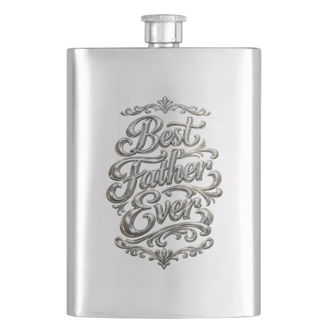 Flasque en acier inoxydable 8 oz pour la Fête des  (devant)