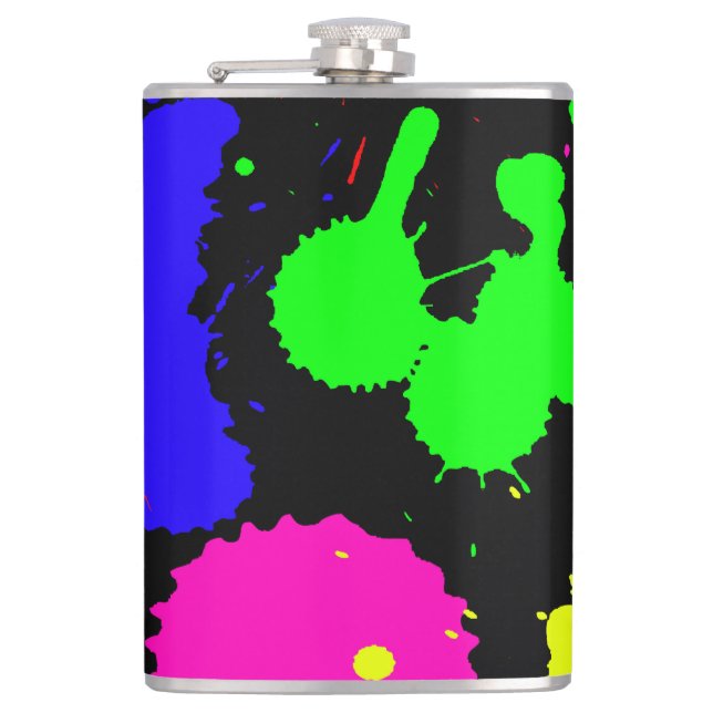 Flasque enveloppée de vinyle de 237 ml. Flasque (Devant)