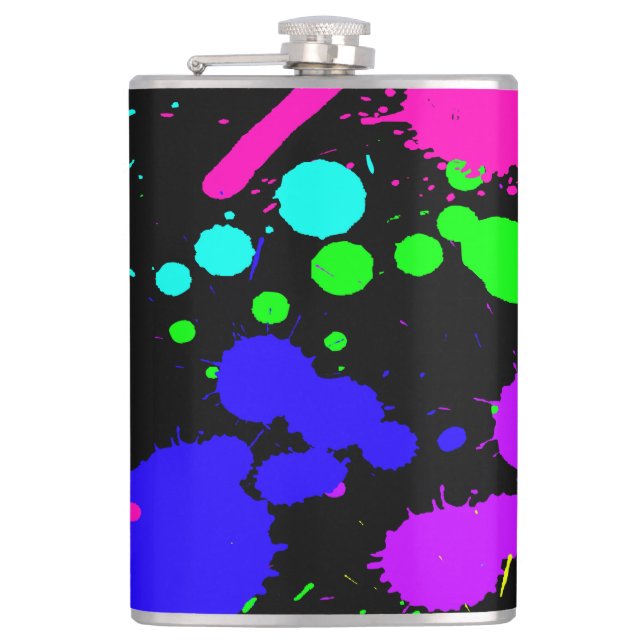 Flasque enveloppée de vinyle de 237 ml. Flasque (Devant)
