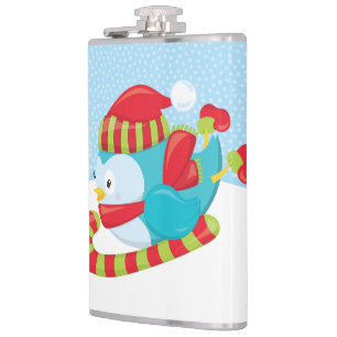Flasque enveloppée de vinyle de 237 ml. Flasque