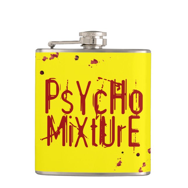 Flasque enveloppée vinyle jaune Psycho Mixture (Devant)