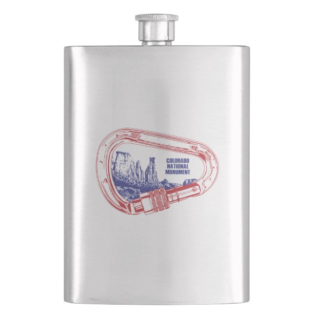 Flasque Escalade Carabiner du Colorado (devant)