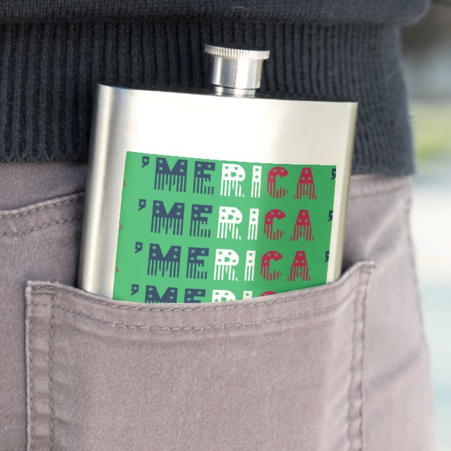 Flasque 'Étoiles de Merica + Grandes (En situation)