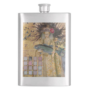 Flasque Femme Poissons Vintage Classique Gothique