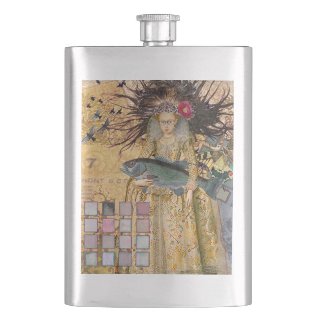 Flasque Femme Poissons Vintage Classique Gothique (devant)