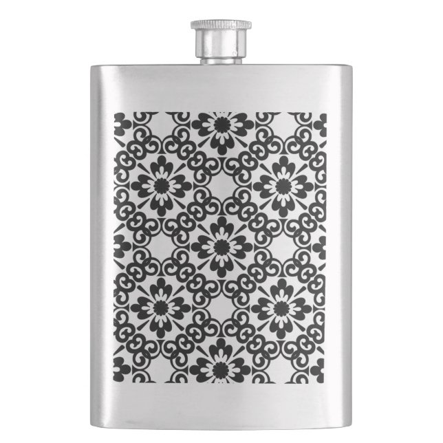 FLASQUE FERME MODERNE CARRELAGE NOIR ET BLANC (devant)