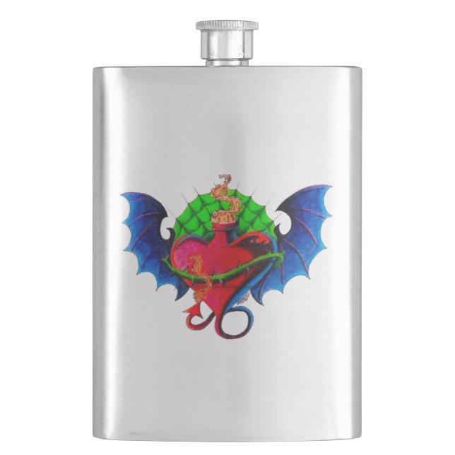 Flasque Fiasque Premium Psyko-Daizie Dragon Wing Heart (devant)
