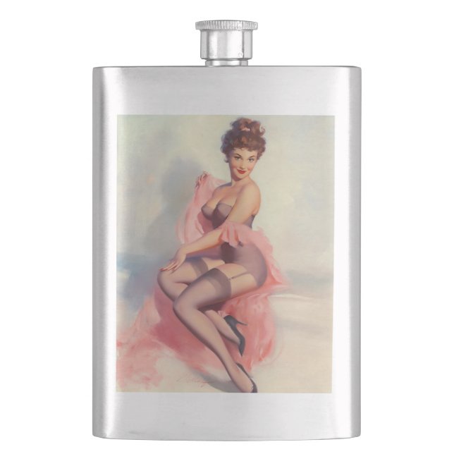 Flasque Fille Pin-Up Vintage (devant)
