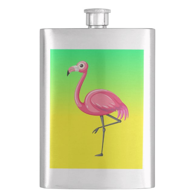 Flasque Flamant Rose de Style Cartoon (devant)