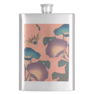 Flasque Fleur d'abeille rose Art classique Hokusai