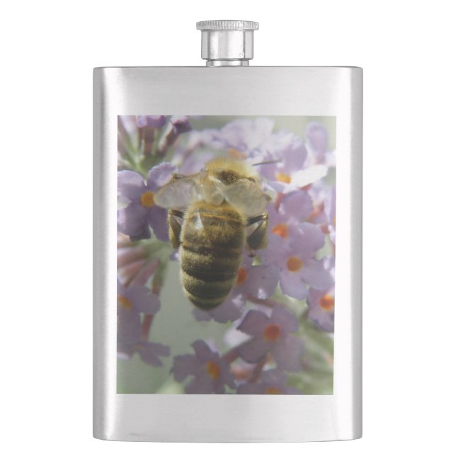 Flasque Fleurs d'abeilles et de bouddleia (devant)