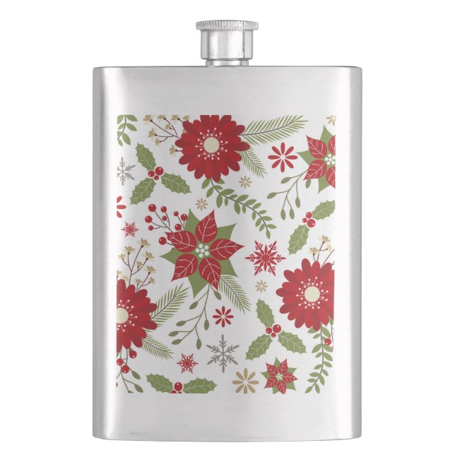 Flasque fleurs de Noël rustiques modernes (devant)