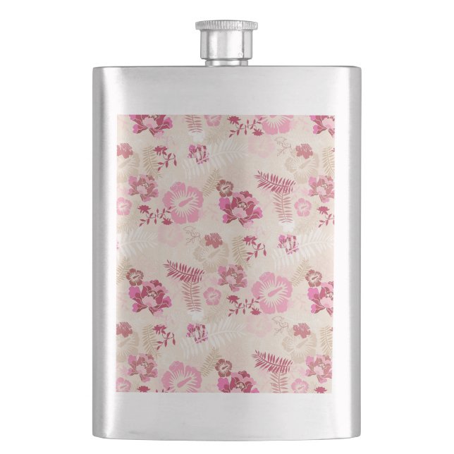 Flasque Fleurs modernes roses mignonnes motif Haut basket (devant)