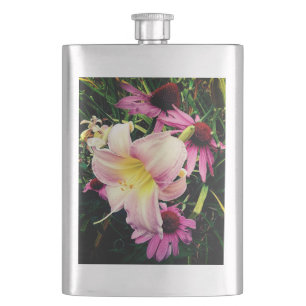 Flasque Fleurs roses