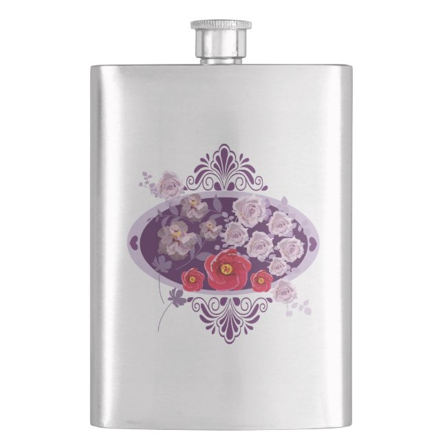 Flasque florales violettes (devant)