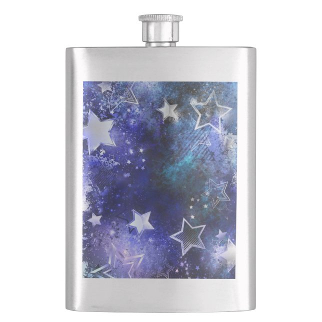 Flasque Fond spatial avec étoiles (devant)