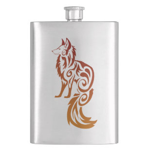 Flasque Fox rouge Kitsune de tribal de Firey