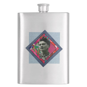 Flasque Frida Kahlo Retro Pink Denim