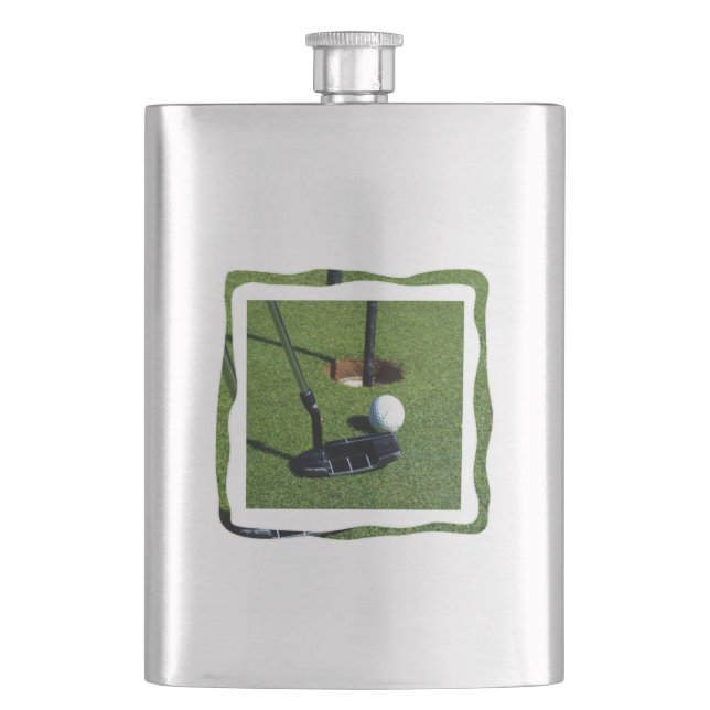 Flasque Golf Putting The Green, Classique Hip Flask (devant)
