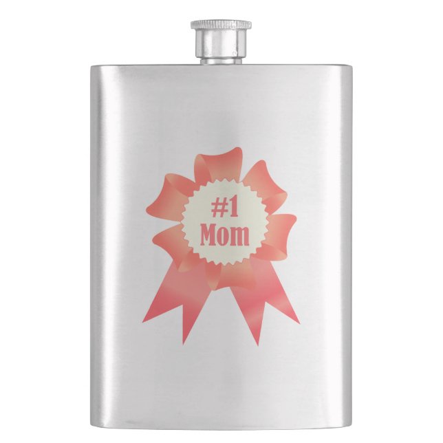 Flasque Gratitude Numéro Une maman lauréat du prix ruban (devant)