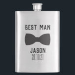 Flasque Groom Best Man Wedding Party Cadeau Flask<br><div class="desc">Groom Best Man Wedding Party Cadeau Flask. Amusez-vous avec ce design mignon et drôle pour votre meilleur homme</div>